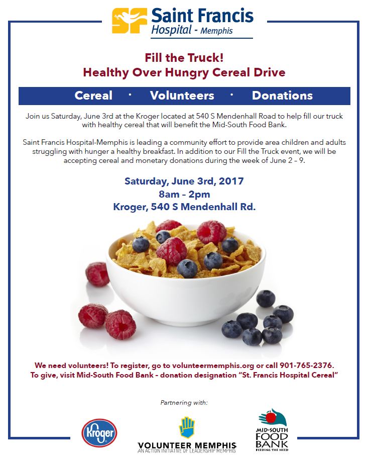 SFM Fill the Truck SFM healthy over hungry cereal drive
