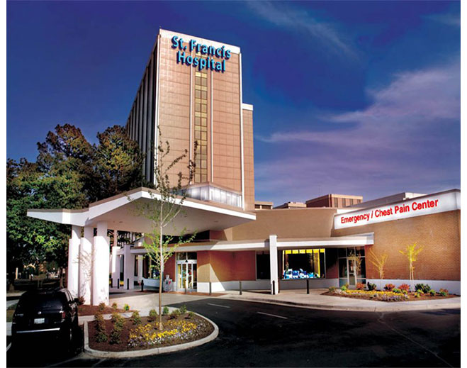 Exterior of St. Francis Hospital building